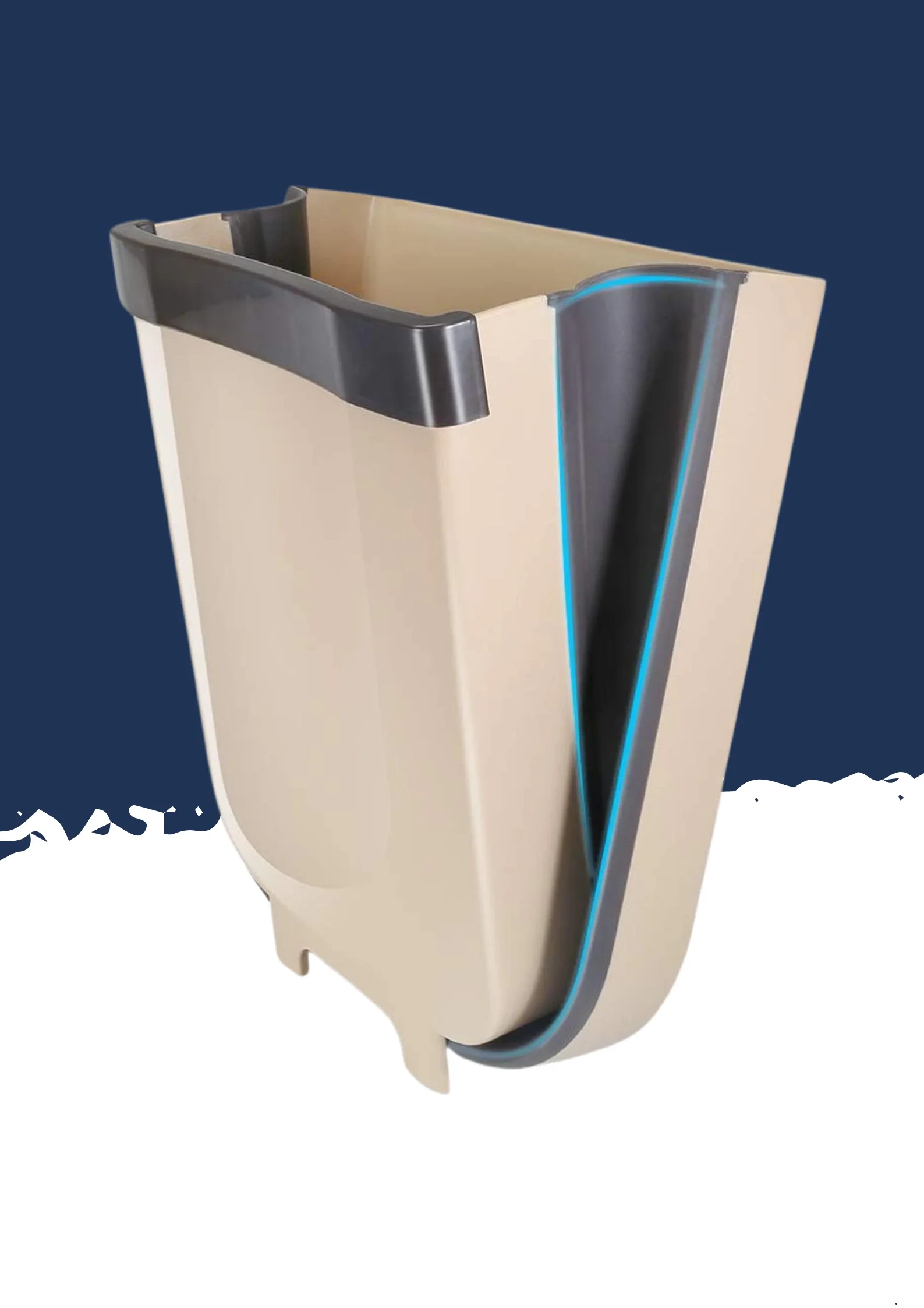 سلة قمامة معلقة وقابلة للطي