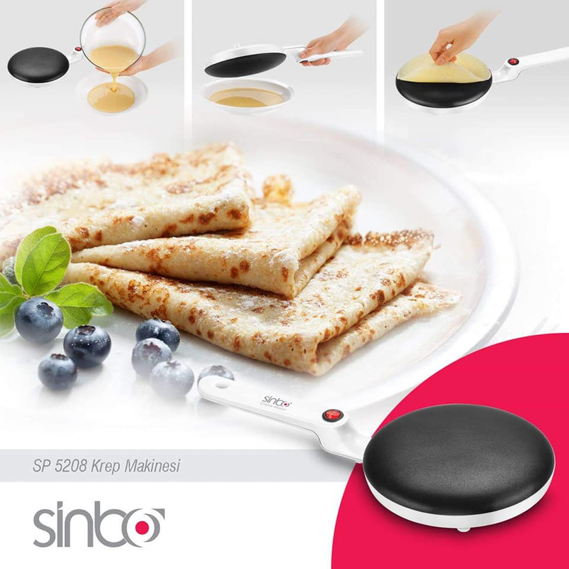 جهاز صنع فطائر الكريب و البان كيك المنزلي Sinbo crepe maker