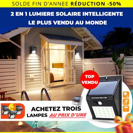 Lampe Solaire Intelligent Extérieure à 20 ou 144 LED avec Détecteur de Mouvement Haute Qualité