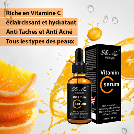 Sérum vitamine C Miracle Anti-âge, éclaircissant et Anti Taches et Rides pour le Visage