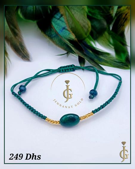 CORDON PENDENTIF AVEC 10 BOULES EN OR 18 CARATS