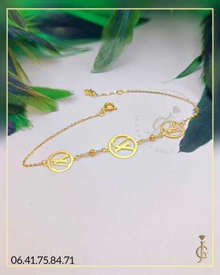 gourmette louis vitton en or 18 carats