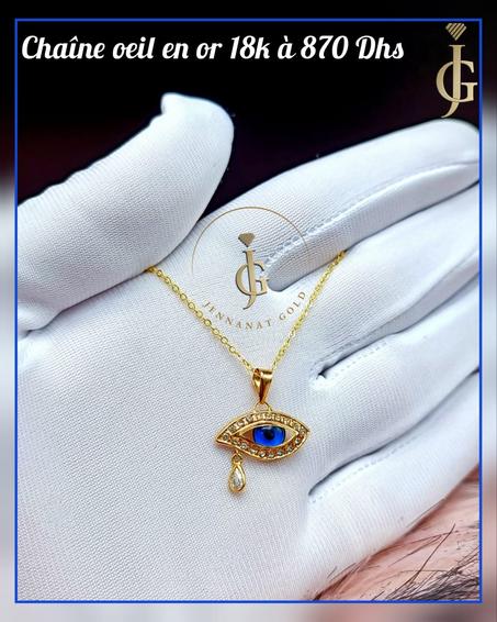 CHAINE OEIL EN OR 18 KARATS