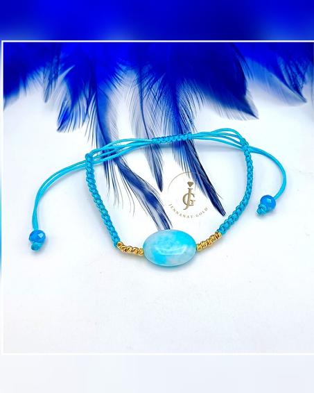 CORDON PIERRE AVEC 10 BOULES EN OR 18 CARATS