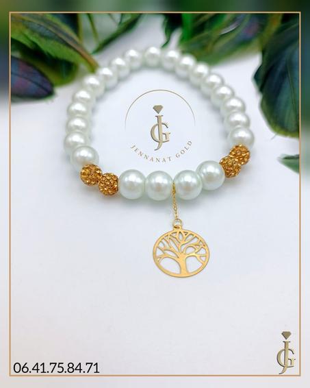 braclets avec pendentif en or 18 carats