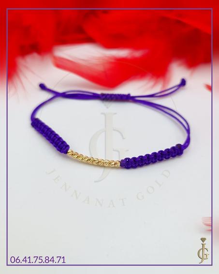 cordon aves 10 boules en or