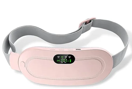 حزام تدفئة البطن الكهربائي المحمول، يعمل بدون اسلاك لتدفئة مغص البطن وتدليكها والم اسفل الظهر و تشنجات الدورة الشهرية واسترخاء العضلات