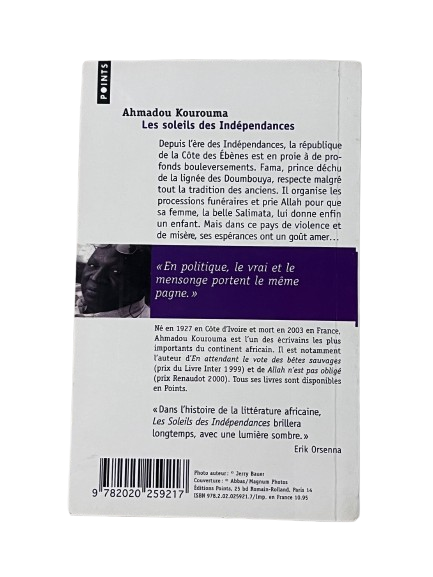 Les Soleils des indépendances - Ahmadou Kourouma