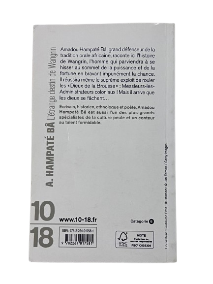 L'étrange Destin de Wangrin - Amadou Hampaté Bâ