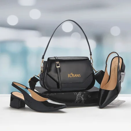 باك  الأناقة حقيبة مع حذاء بكعب .ستايل عصري 2026