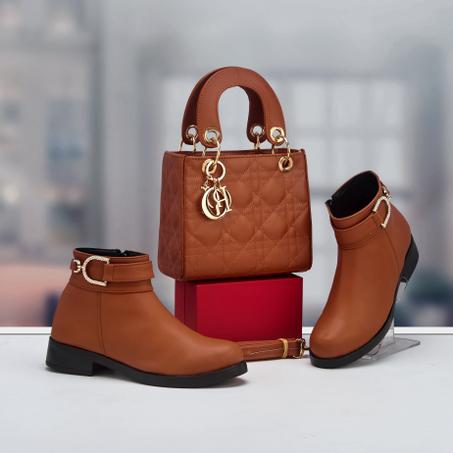 طقم نسائي عملي  مكون من حقيبة  مميزة وبودز  كلاص