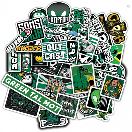 Green Boys 60 pièce stcikers