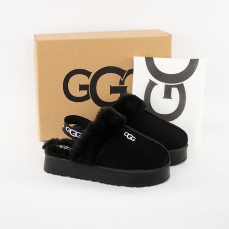 Mules Plateforme Fourrure – Claquettes Hiver UGG avec Sangle Arrière