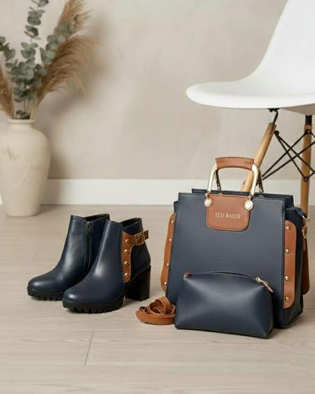 Pack Sac Cabas Ted Baker + Pochette + Bottines Chunky