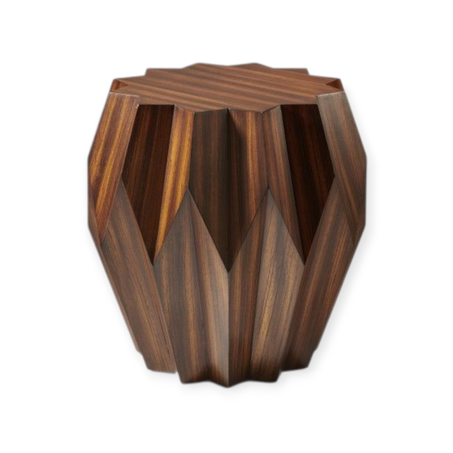 * طاولات جانبية خشبية فاخرة: تصاميم هندسية فريدة لديكور منزلك