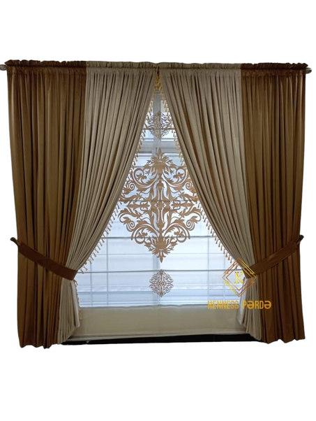 فخامة ذهبية: ستائر مع تطريز فاخر