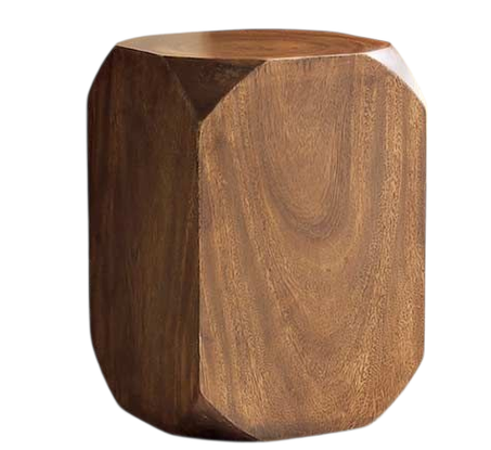 * طاولات جانبية خشبية فاخرة: تصاميم هندسية فريدة لديكور منزلك.