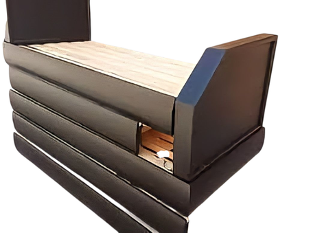 * صالون مغربي بتصميم مبتكر: جمال خشب السابل وفخامة الأناقة الحديثة