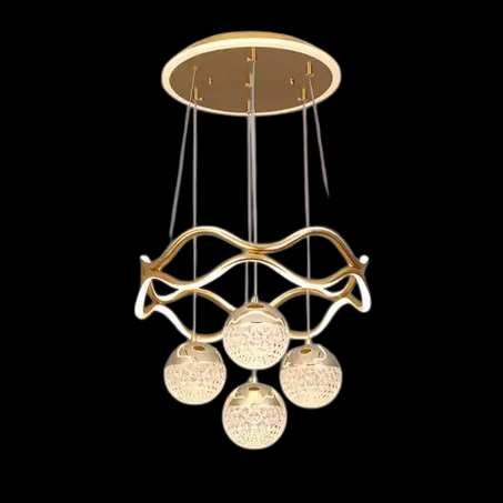 ثريا عصرية ذهبية: أناقة تضيء مساحتك