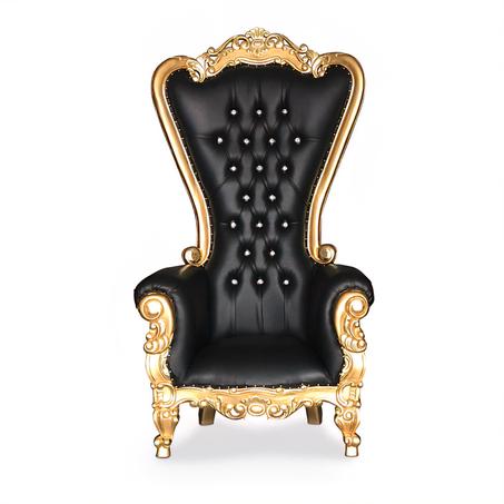 كرسي العرش الأسود والذهبي - فخامة كلاسيكية وسحر لا مثيل له