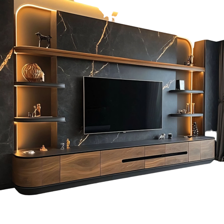 "فضاء التفاعل الجداري: رؤية فنية لمنزلك الحديث."