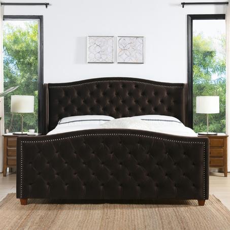 المنجد المبطن ذو الأجنحة الخلفية، سرير  مخمل