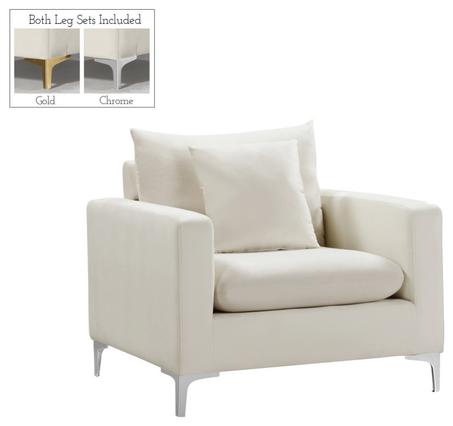 كرسي مخمل عالي