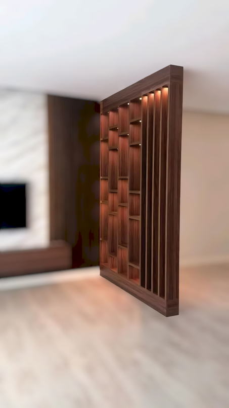 * فواصل غرف خشبية عصرية: أناقة ووظيفة لمساحاتك