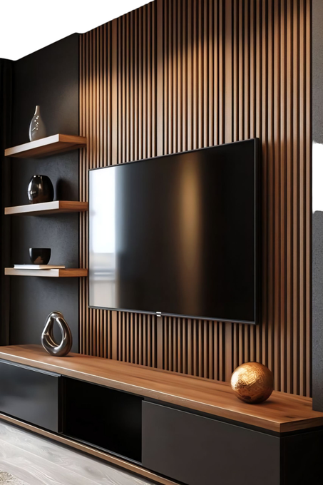 "فضاء التفاعل الجداري: رؤية فنية لمنزلك الحديث."