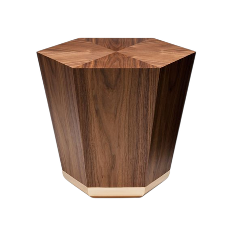 * طاولات جانبية خشبية فاخرة: تصاميم هندسية فريدة لديكور منزلك.