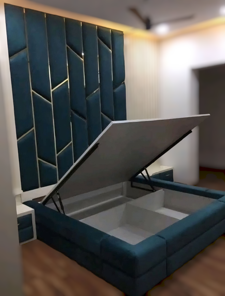 سرير تخزين هيدروليكي  بتصميم عصري