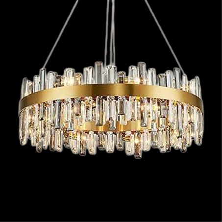 تألق لا يُضاهى: ثريا الكريستال الذهبية