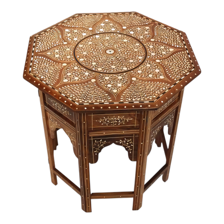 * أضف لمسة من الفخامة الشرقية | طاولة جانبية مغربية بتصميم الزليج الأندلسي العريق