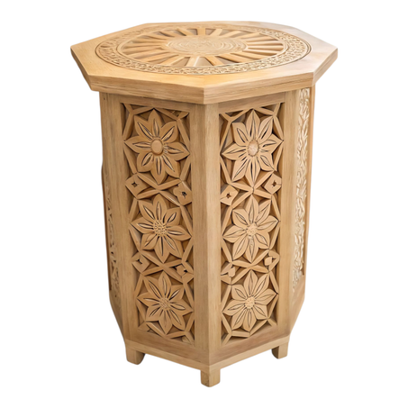 * أضف لمسة من الفخامة الشرقية | طاولة جانبية مغربية بتصميم الزليج الأندلسي العريق (