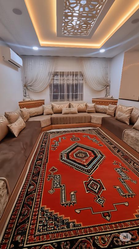 * جلسة مغربية فخمة من SMAIL MOBILIER: البروكار الأصيل وراحة الأريكا المتينة