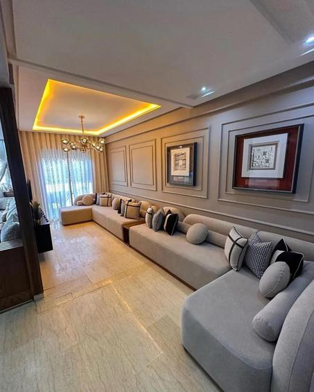 أريكة "فيكل" المعيارية قطعتينمن البوكليه الكريمي