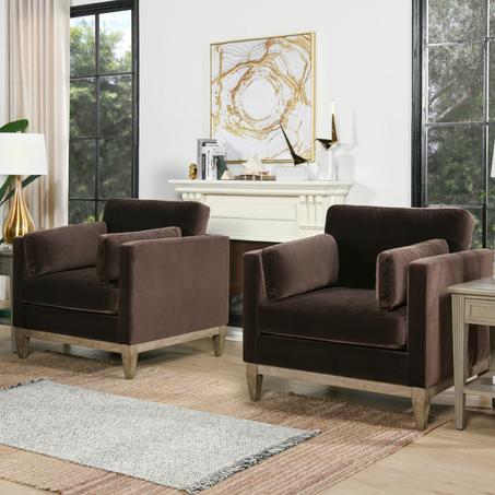 كرسي مخمل عالي