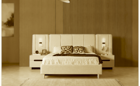 ​سرير بوكسي مع وحدة تخزين مخفية