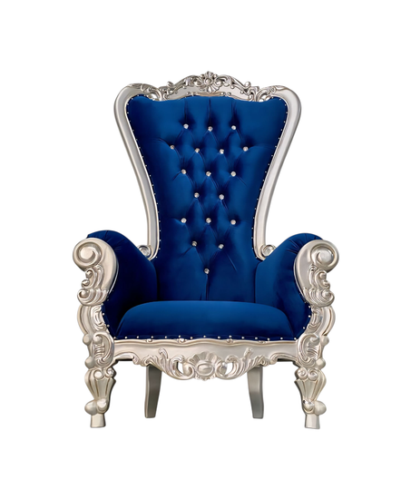 كرسي العرش الأبيض والذهبي - فخامة كلاسيكية ولمسة عصرية