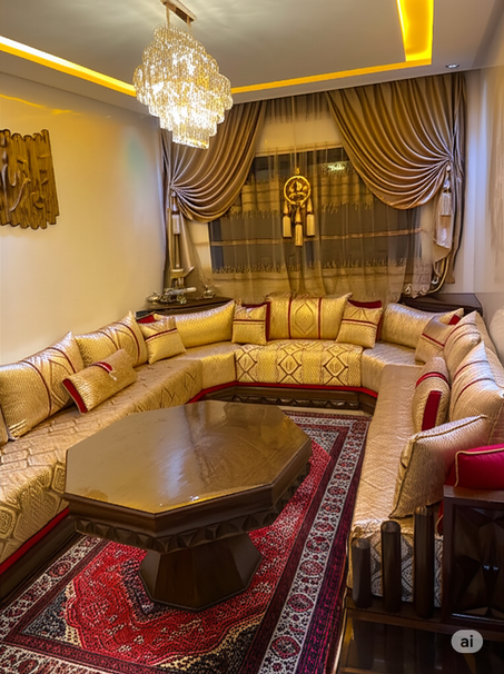 * أناقة ملكية لمنزلك: صالون بروكار وساري حصري من SMAIL MOBILIER.