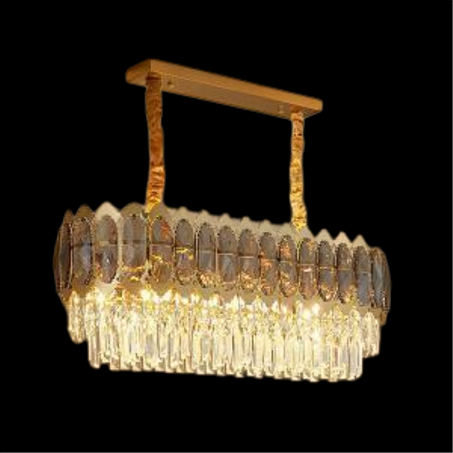 ثريا مستطيلة بتصميم كريستالي فاخر