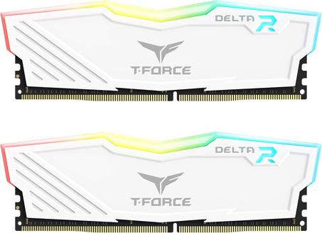 TEAMGROUP T-Force Delta RGB DDR4 16 GB (2 x 8 GB) 3200 MHz (PC4-25600) CL16 Módulo de memoria RAM de escritorio TF4D416G3200HC16CDC01 - Blanco