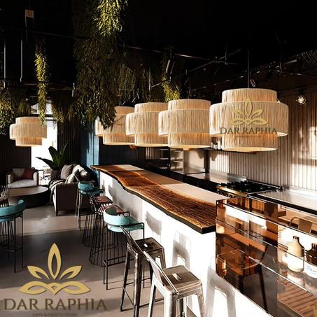 Pendant Lamp-Raffia Cylinder Lamp