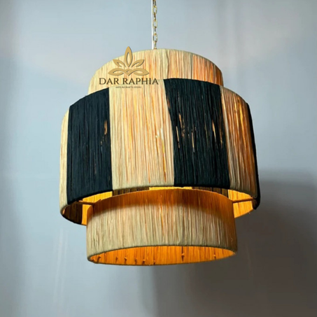 Raffia Cylinder Lamp