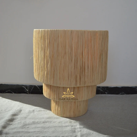 Hand woven raffia Sconce, Braided wall applique in raffia