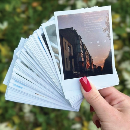 Image personnalisée au format Polaroid