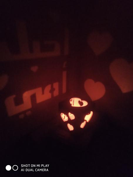 هدية المكعب الضوئي بضوء الشمعة