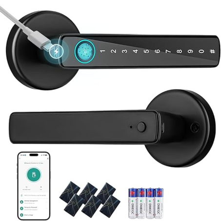 قفل باب ذكي ببصمة الإصبع