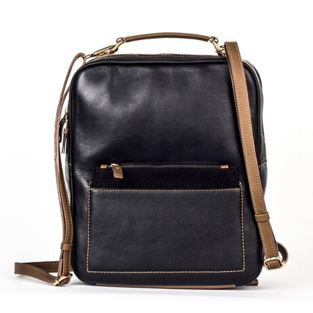 Sac à dos-Cartable (NOIR-TAUPE)