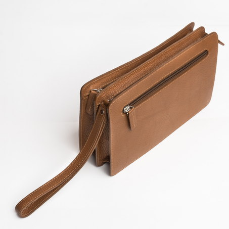 Trousse Vintage CUIR CAMEL